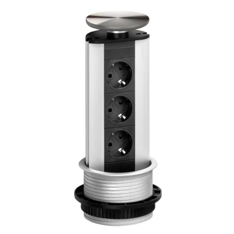 SCH EVOline Port Cuisine pistikupesa torn, 3xSchuko, roostevaba