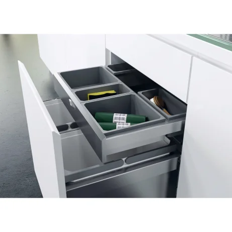 VAUTH-SAGEL ENVI Orga-Board sahtel, L600mm, 1x1,2L/1x2,7L hoidik, hõbedane (PRVSM6)