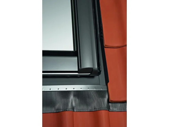 ROTO Katuseakna plekk EDZ 074/140 Rx200SB, antratsiit - Lainelistele kivikatustele Designo akendele