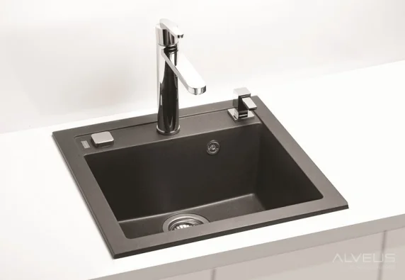 ALVEUS köögivalamu FORMIC 20, 520x510mm, I/U, graniit, carbon-G91