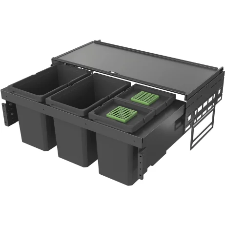 VAUTH-SAGEL ENVI Space prügisüsteem, L900mm, 2x22L/2x10L, tumehall