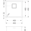 ALVEUS köögivalamu QUADRIX 30, 450x450x200mm, F/S, roostevaba teras, satiin