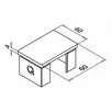 QRAIL otsakate MOD6732 U-reelingule 60x40x1,5mm AISI 316 harjatud