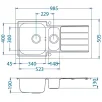 ALVEUS köögivalamu LINE MAXIM 10, 985x505mm, F/S, pööratav, roostevaba teras, satiin