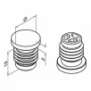 QRAIL otsakate MOD5729 Ø 16x1mm ABS plastik harjatud roostevaba effekt