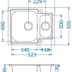 ALVEUS köögivalamu LINE MAXIM 50, 620x505mm, F/S, pööratav, roostevaba teras, satiin