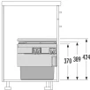HAILO CARGO SYNCRO prügikastisüsteem 600mm 28L/13L/13L+1x kaas 13L ülaplaadiga, K424,S400,L568, tumehall