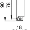 HOPPE rõduukse kõrv 430/90 must matt 9714 M