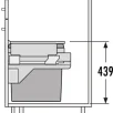 HAILO Euro Cargo S 450 prügikastisüsteem 19L/19L+katteplaat metall, helehall