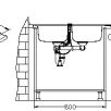 ALVEUS köögivalamu LINE MAXIM 100, 1165x505mm, F/S, pööratav, roostevaba teras, satiin