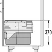 HAILO AS Cargo prügisüsteem 600mm 28L/13L/13L, tumehall L568 x S434 x K370
