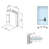GF hing klaasuksele MOD2241 sein/klaas ukse kaal 50kg 8-10mm klaasile toon must