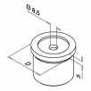 QRAIL adapter MOD0728 torule 33,7x2mm AISI304 harjatud