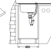 ALVEUS köögivalamu GLASSIX 10, 860x500mm, I, pööratav, roostevaba teras/violetne klaas