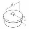 QRAIL otsakate MOD0729 torule  16.0mm x 1 mm AISI304 harjatud