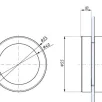 CDA tabletkäepide klaasile 8-12mm D-55mm toon RST poleeritud
