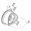 QRAIL adapter MOD 0723 44 & 46,  42,4 mm, AISI 304