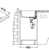 ALVEUS köögivalamu FALCON 30, 780x435mm, I, graniit, carbon-G91