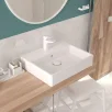 DEANTE vannitoavalamu TEMISTO, 500x600x164mm, seinale või tööpinnale paigaldatav, keraamiline, valge