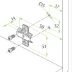 FGV Omnia hinge kinnitustald H0 ,EUR kruvi (PU 1000)