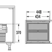 HAILO AS Cargo prügisüsteem 450mm 21L/17L, tumehall L418 x S434 x K370