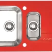 ALVEUS köögivalamu GLASSIX 20, 860x500mm, I, pööratav, roostevaba teras/punane klaas