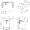 ALVEUS köögivalamu STRICTO 10, 790x472mm, vasak, pealt paigaldatav (F/S), roostevaba teras, satiin