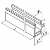 QRAIL EGS led tihend MOD5091 transparent U-reelingule Ø 65x40mm pikkus 2500mm