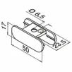 QRAIL adapter LED kannaprofiili katte jaoks, Ø42, 4 mm, roostevaba teras 316