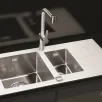 ALVEUS köögivalamu KARAT 20 parem, 860x500mm, I, roostevaba teras/must klaas