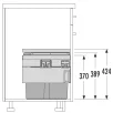 HAILO CARGO SYNCRO prügikastisüsteem 500mm 18L/13L/13L ülaplaadiga, K424,S400,L468, tumehall
