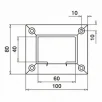QRAIL EGS kinnitus seinal MOD6505 U-reelingule 60x40mm AISI304 harjatud