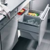 HAILO Euro Cargo S 600 prügikastisüsteem 30L/30L+katteplaat metall, K439,S403,L562, helehall