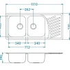 ALVEUS köögivalamu ELEGANT 70, 1110x510mm, I, roostevaba teras, satiin
