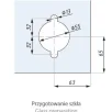 CDA nurgalukk vertikaalne 8-10 mm klaasile RST harjatud