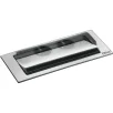 SCH EVOline Backflip pistikupesa, 2xSchuko+1xUSB-A, roostevaba