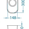 ALVEUS köögivalamu MONARCH VARIANT 110, 148x300x120mm, U, roostevaba teras, antratsiit
