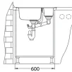 ALVEUS köögivalamu LINE MAXIM 50, 620x505mm, F/S, pööratav, roostevaba teras, satiin