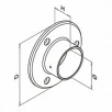QRAIL kinnitus seinal MOD0505 torule Ø 48,3mm AISI316 harjatud
