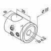 QRAIL varda kinniti MOD0831 12mm, AISI316 harjatud