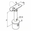 QRAIL postiots MOD0718 torule 42,4x2mm reguleeritava tallaga AISI304 poleeritud