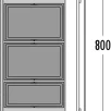 HAILO CARGO TRIPLE XL 800 prügikastisüsteem ülaplaadiga 28L/28L/18L , K402,S420, tumehall