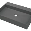 DEANTE vannitoavalamu CORREO, 400x600x100mm, tööpinnale paigaldadav, graniit, antratsiit