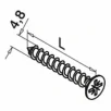 QRAIL kruvi MOD0220 (Ø9,5mm), d 4., 8x38mm, DIN 7982C, A2-70