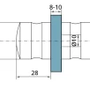 DORMA uksenupp PH102 klaasile 6-10mm toon matt kroom