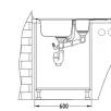 ALVEUS köögivalamu ELEGANT 110, 810x510mm, I, roostevaba teras, satiin