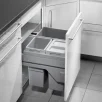 HAILO Euro Cargo S 600 prügikastisüsteem 30L/13L/13L+kaas+katteplaat metall, K439,S403,L568, helehall