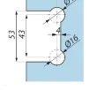 CDA hing klaas/sein 90° ühepoolse tallaga klaasile 6-8mm 45kg ukse L kuni 750mm reguleeritav kuldne