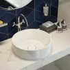 DEANTE vannitoavalamu MIRAN, diameeter 450mm, kõrgus 145mm, tööpinnale paigaldadav, keraamiline, valge