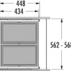 HAILO AS Cargo prügisüsteem 600mm 28L/28L, tumehall L568 x S434 x K370
